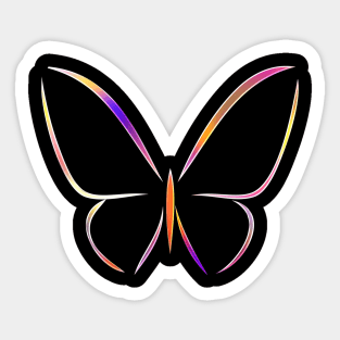 Butterfly Animal Color Wild Forest Nature Chrome Graphic Sticker